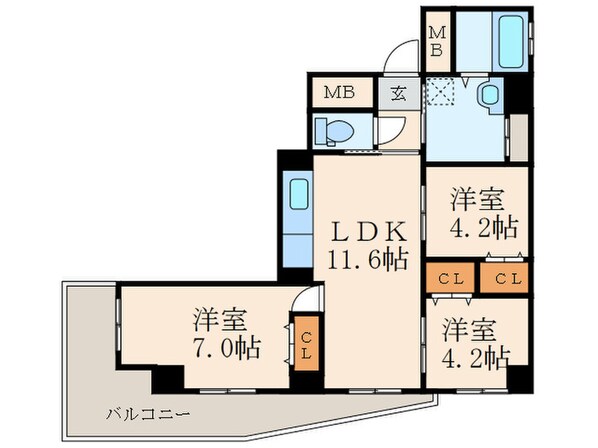 リクシア足原の物件間取画像